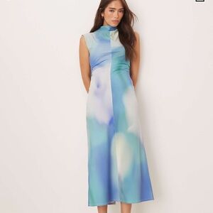 ASOS Blue and White Midi Dress